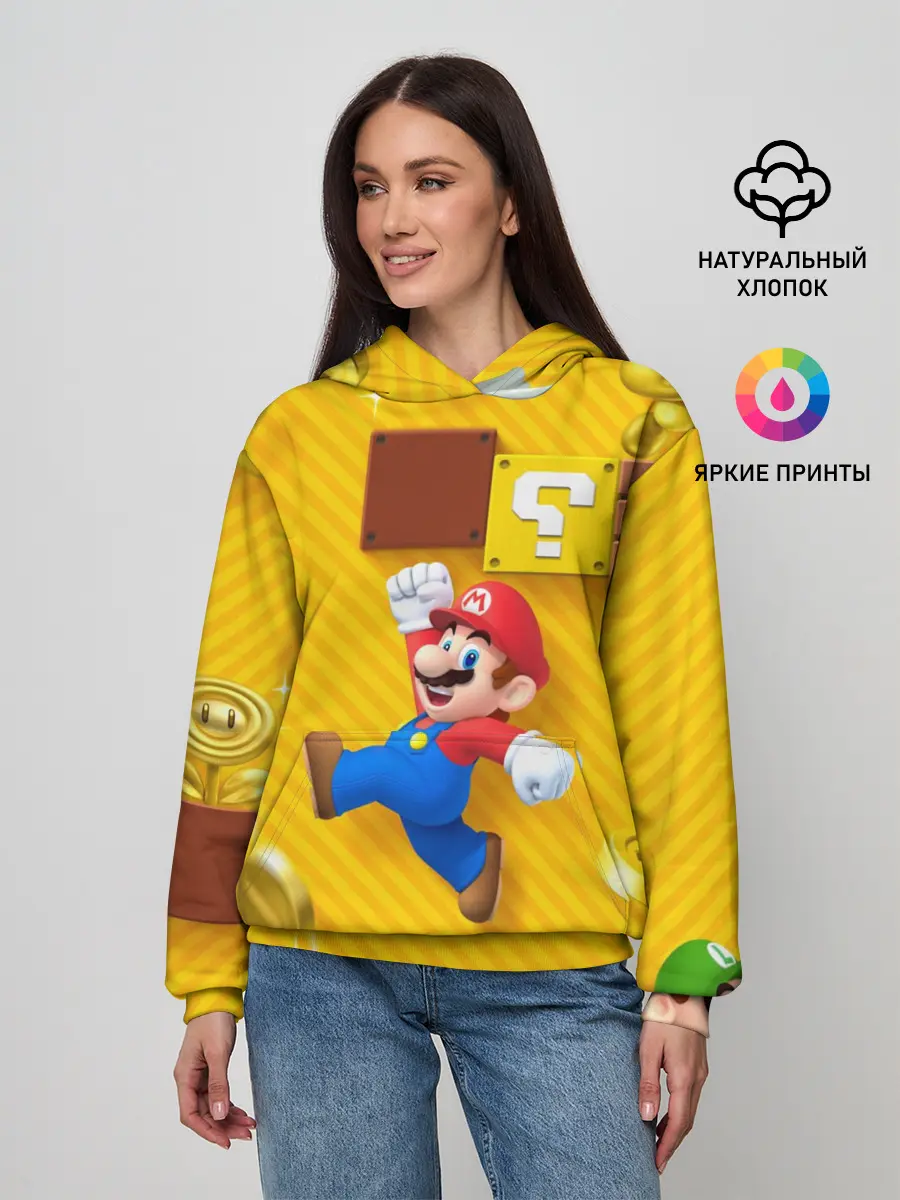 Женское худи / Супер Марио