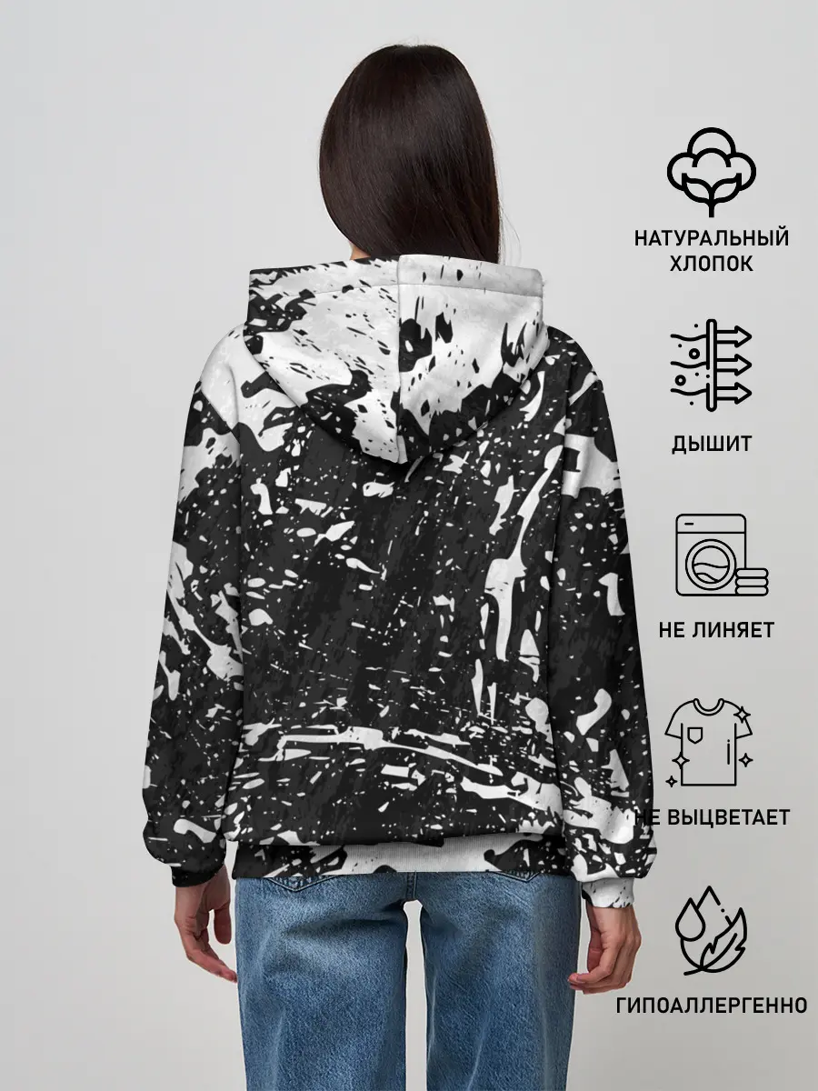 Женское худи / BERSERK лого чб