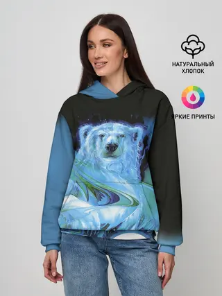 Женское худи / Мишка на Севере