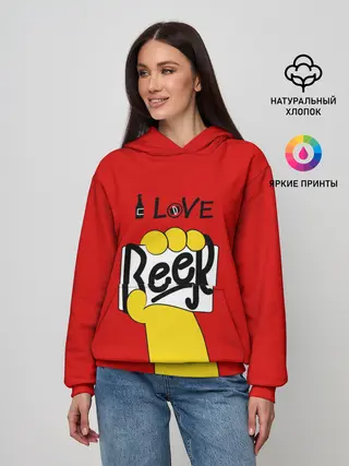 Женское худи / I love Beer