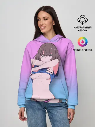 Женское худи / Anime girl with sword