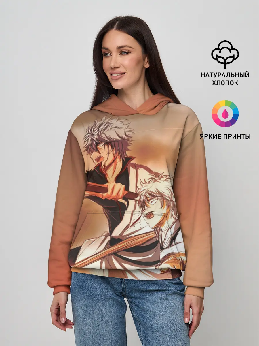 Женское худи / гинтоки саката самурай