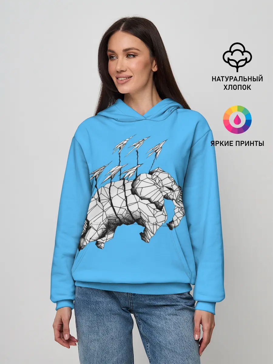 Женское худи / Бумажный Слон