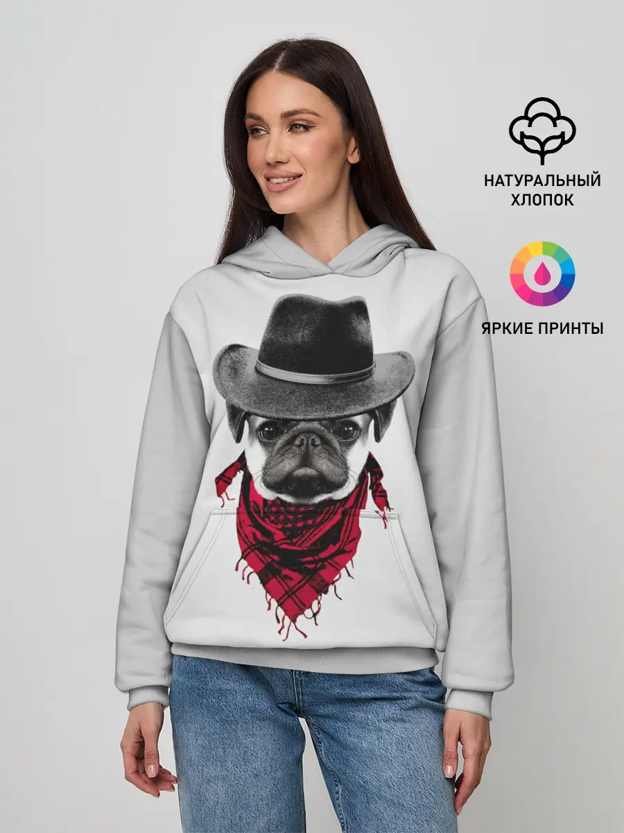 Женское худи / Мопс