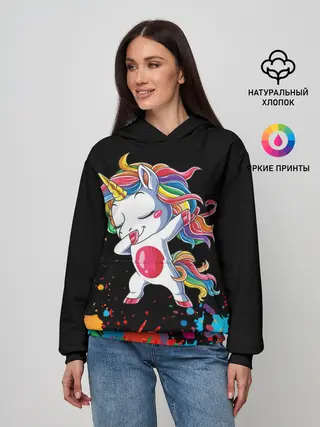 Женское худи / Радужный единорог
