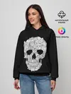 Женское худи / Sketchy Cat Skull