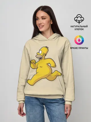 Женское худи / Гомер на Пробежке