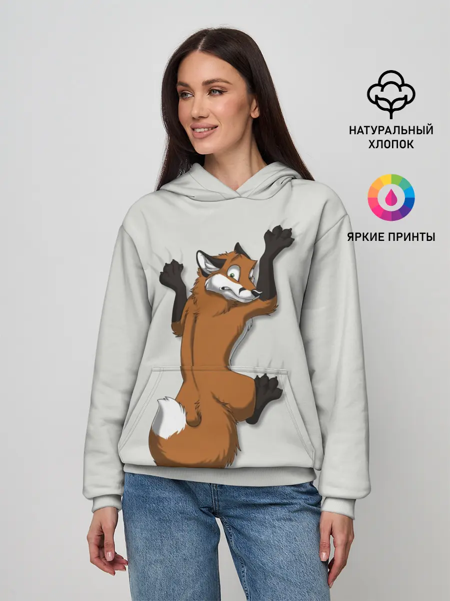 Женское худи / Лис Вцепился