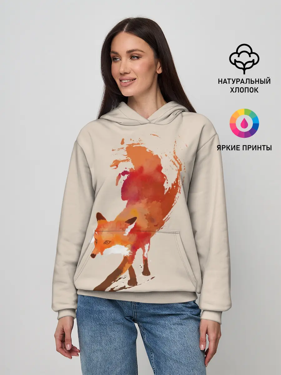 Женское худи / Paint Fox