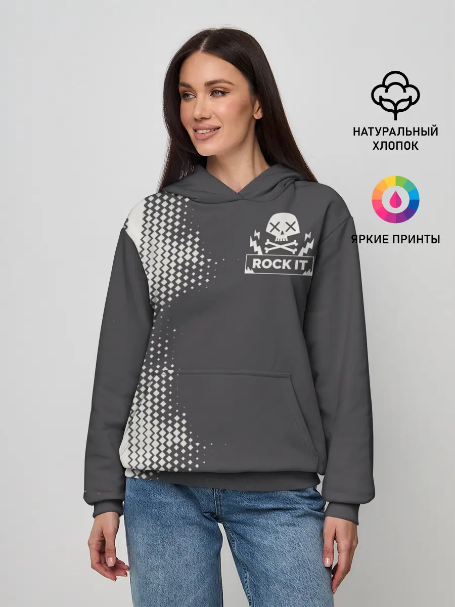 Женское худи / I Love Rock