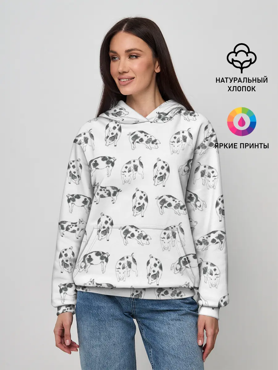 Женское худи / Поросята