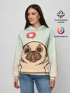 Женское худи / Puglie Pug Like