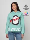 Женское худи / Пингвин LOVE