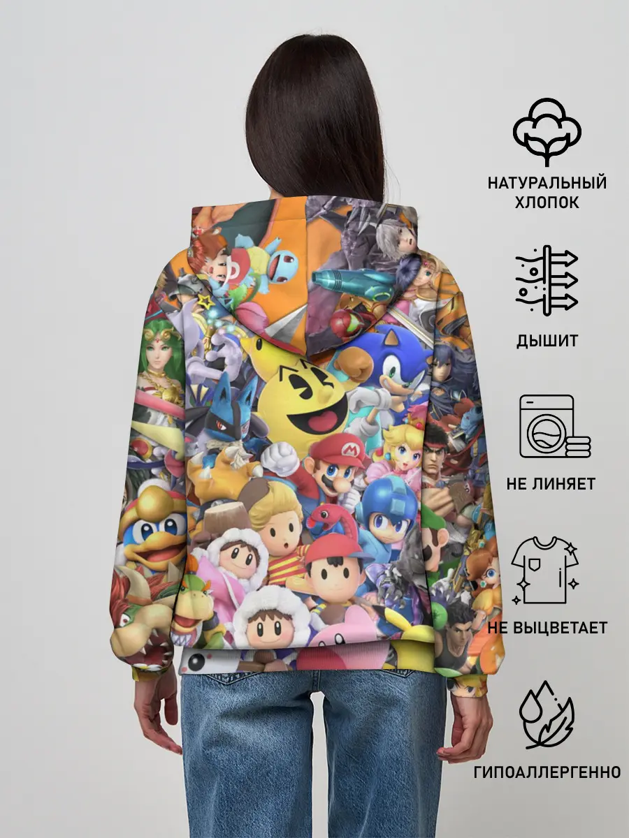 Женское худи / Super Smash Bros