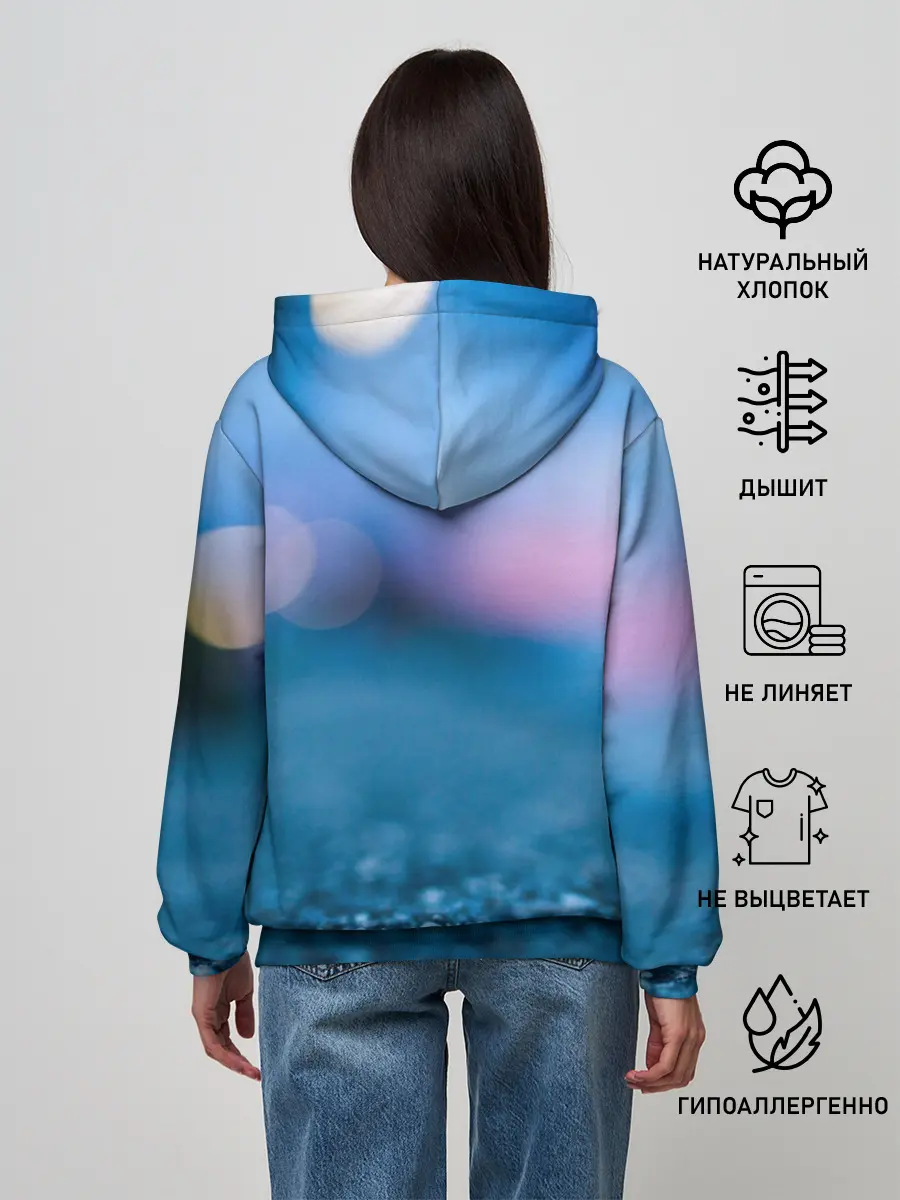 Женское худи / PUBG light blue