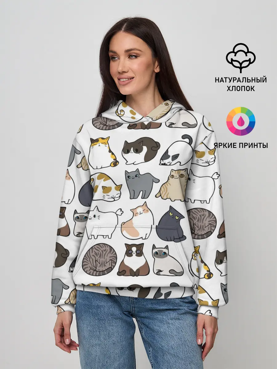Женское худи / Котики
