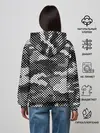 Женское худи / Черный камуфляж