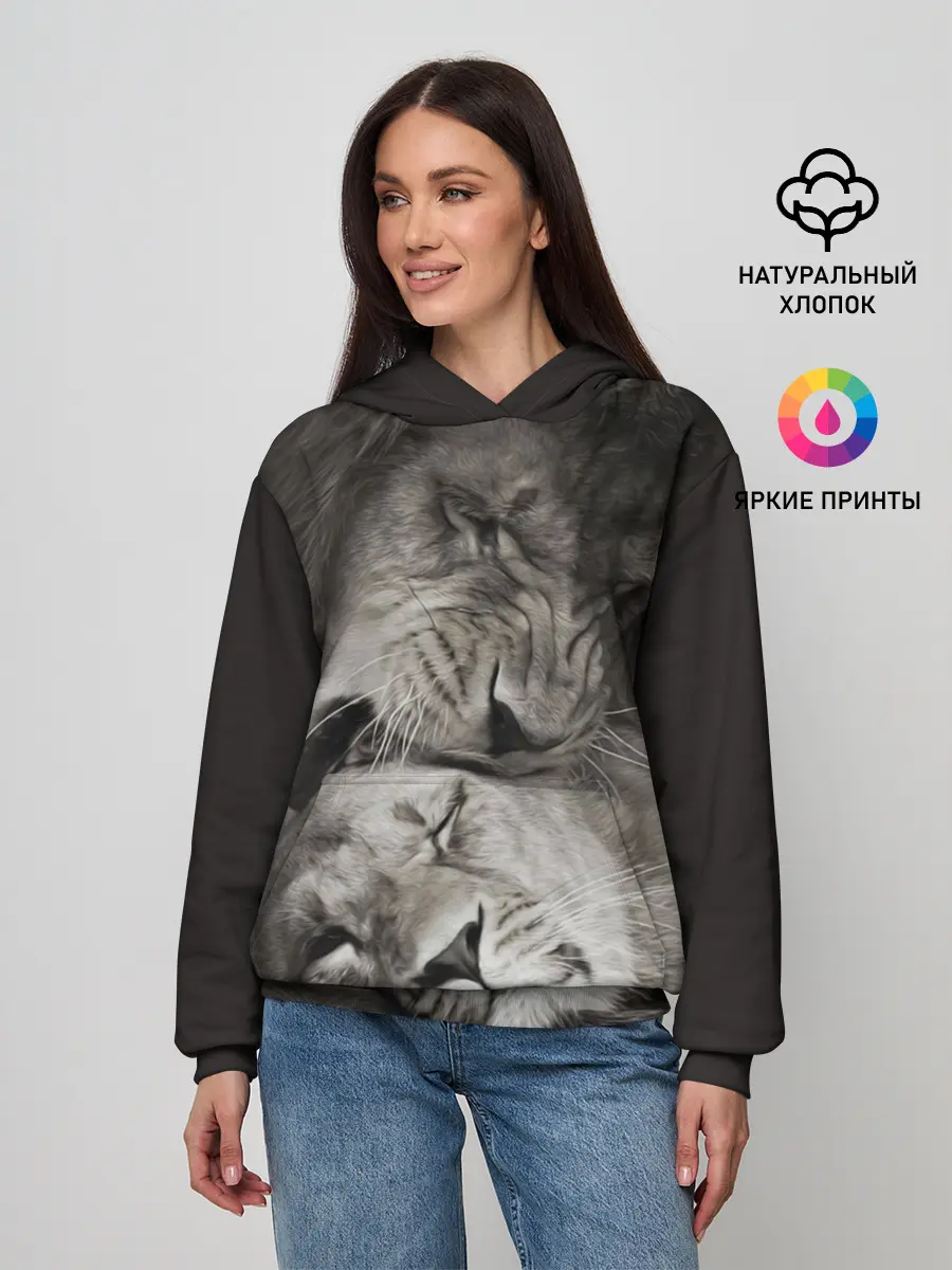 Женское худи / Лев и львица