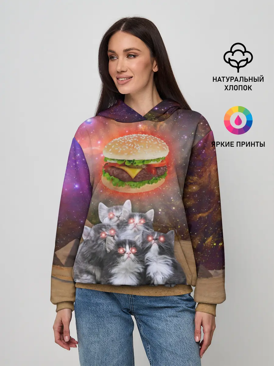 Женское худи / Египетские Коты