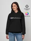Женское худи / BMW PERFORMANCE | ЧЁРНЫЙ БМВ