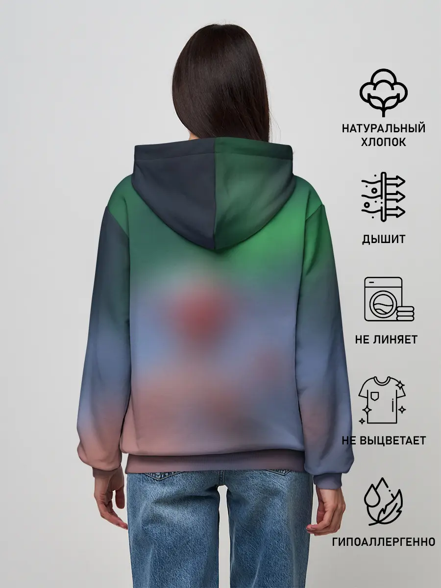 Женское худи / Дед мороз и снеговики-зомби