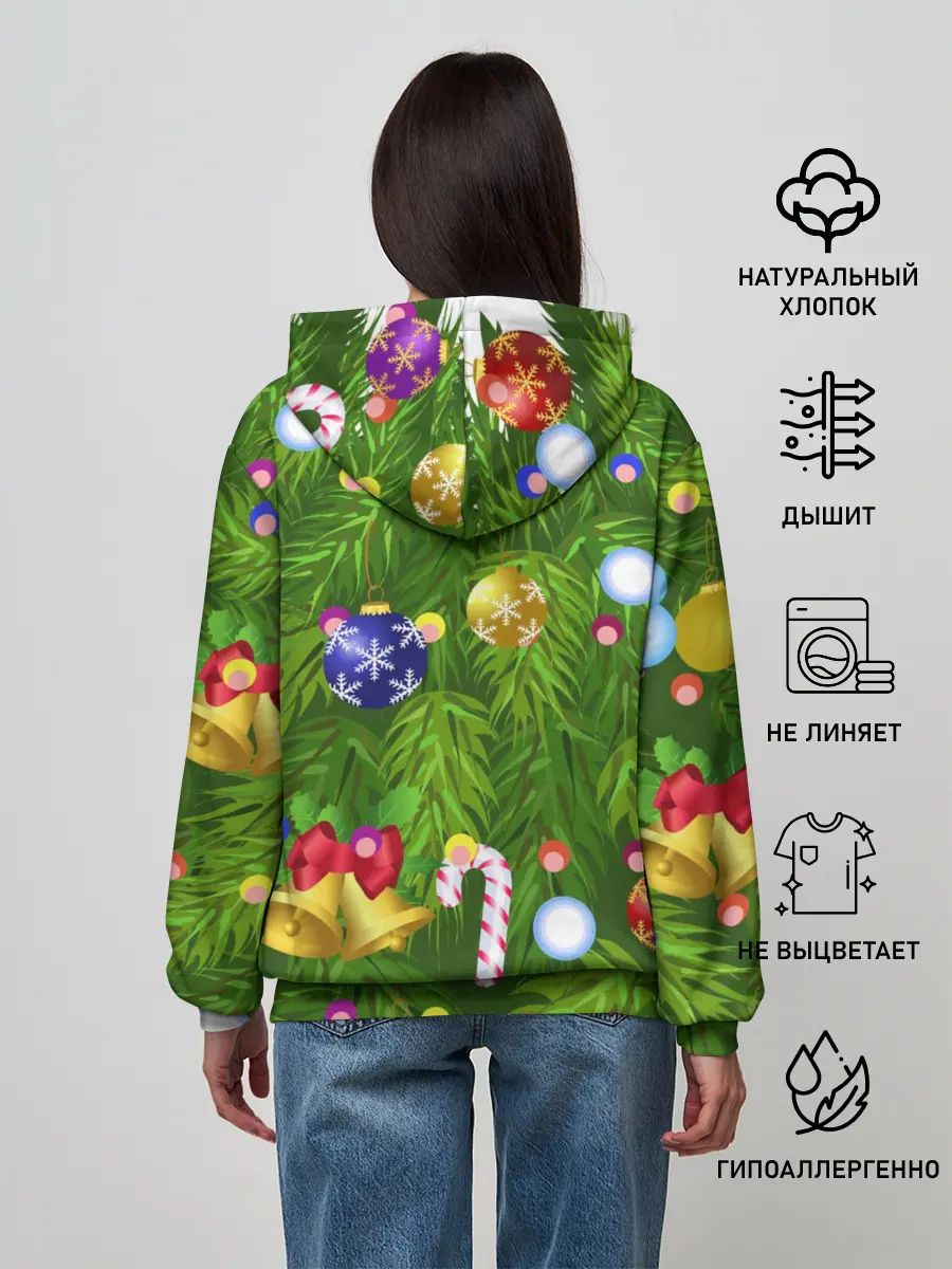 Женское худи / Ёлка новогодняя