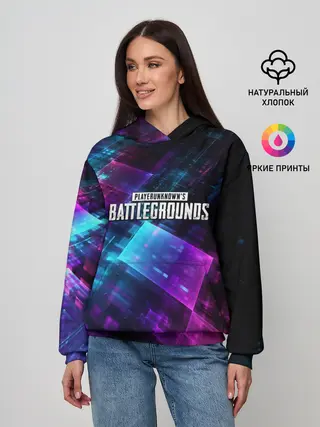 Женское худи / Pubg neon style 2019