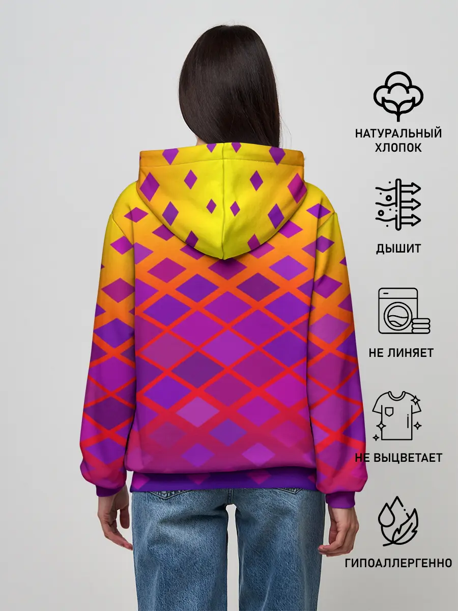 Женское худи / Красочная Геометрия