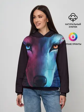 Женское худи / NEON WOLF | НЕОНОВЫЙ ВОЛК