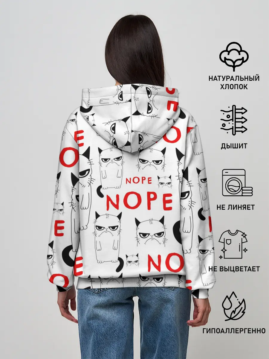 Женское худи / Grumpy Cat. Nope!