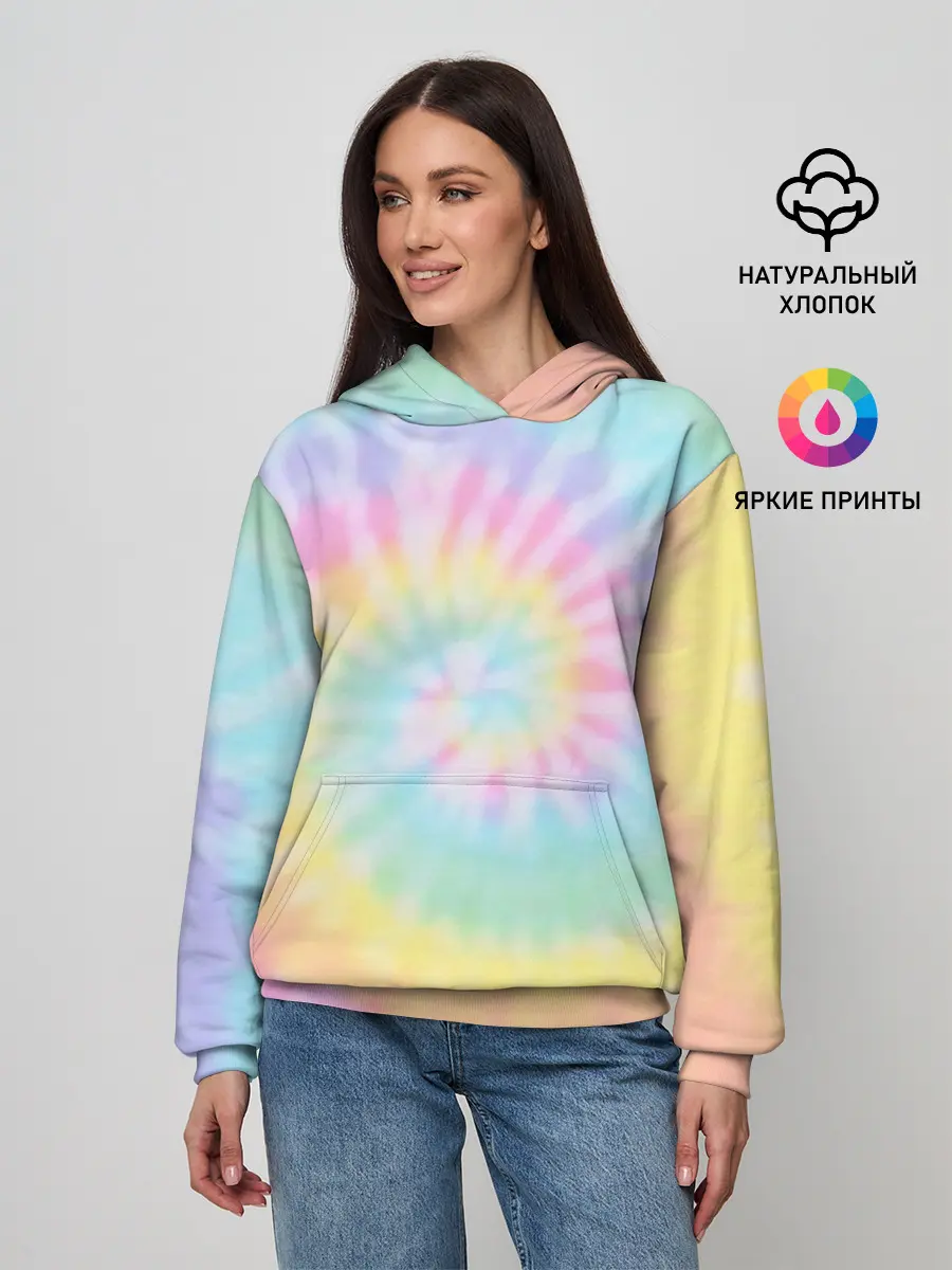 Женское худи / Pastel Tie Dye