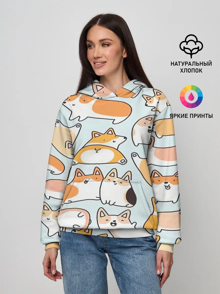 Женское худи / Корги