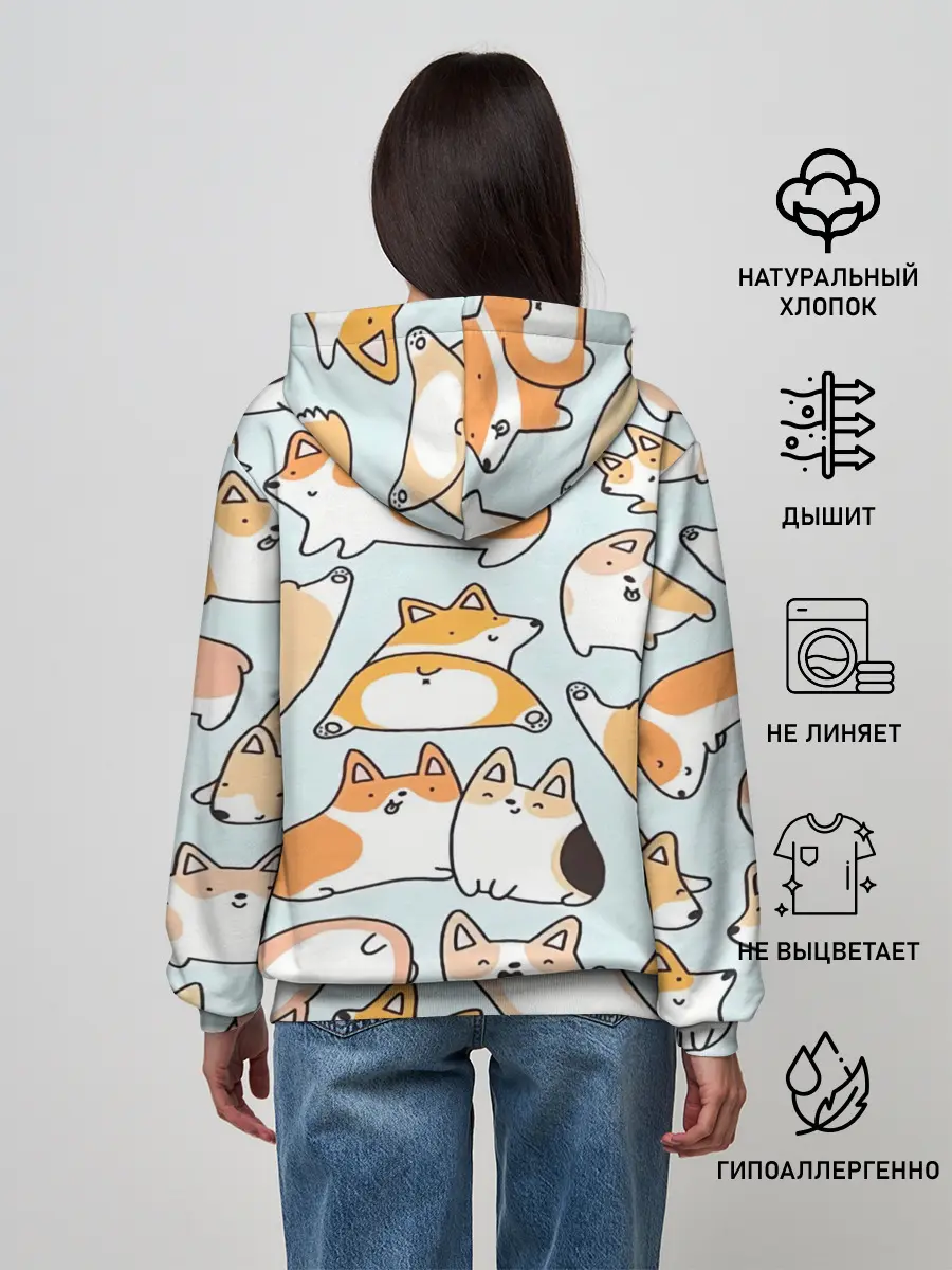 Женское худи / Корги
