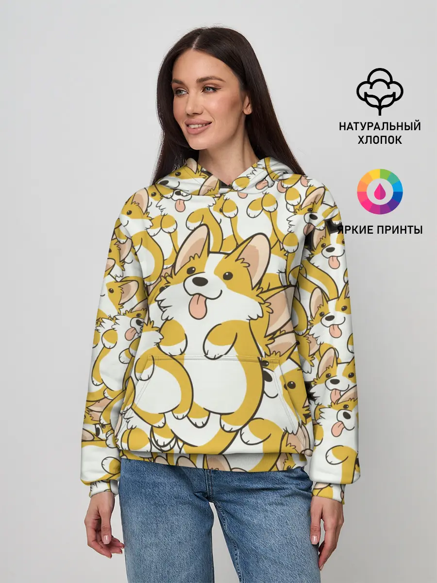 Женское худи / Корги
