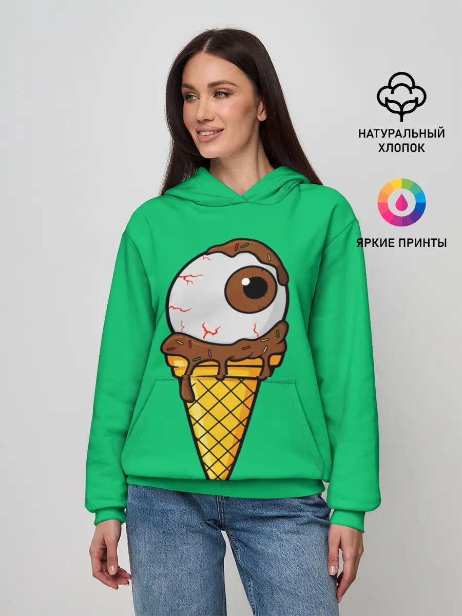 Женское худи / Мороженое с глазом