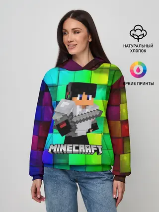 Женское худи / Minecraft / Майнкрафт