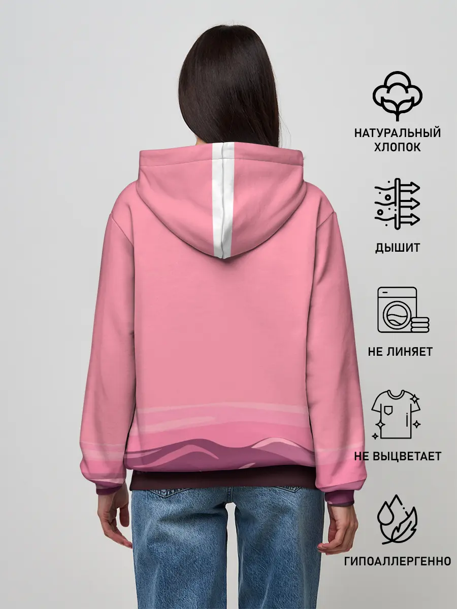 Женское худи / фламинго