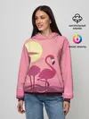 Женское худи / фламинго