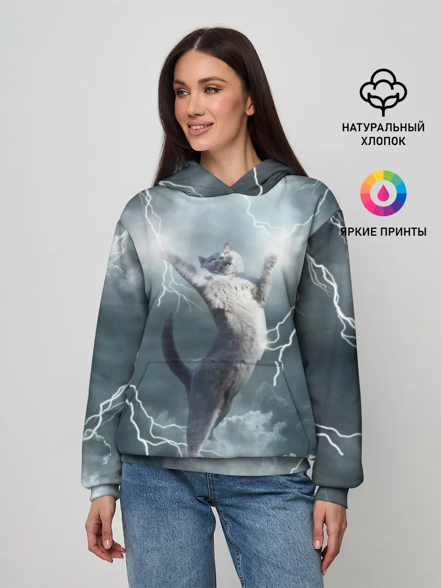 Женское худи / Грозовой кошак.