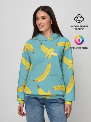 Женское худи / Банановый дождь