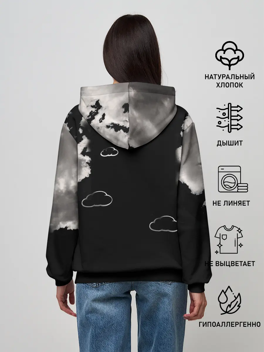 Женское худи / Грозовой, кошак