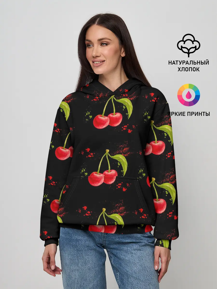 Женское худи / Вишенки