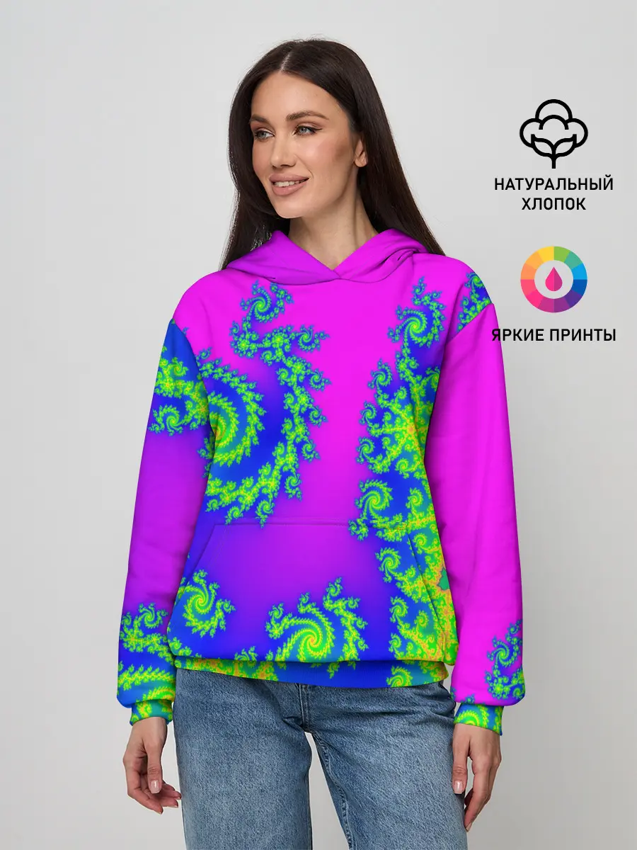 Женское худи / КИСЛОТНЫЙ НЕОН