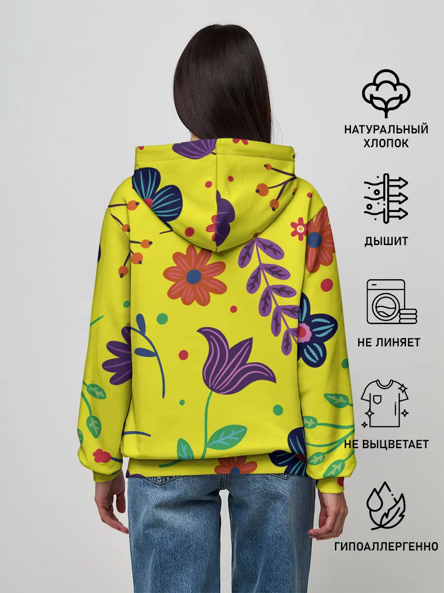 Женское худи / Цветочный микс