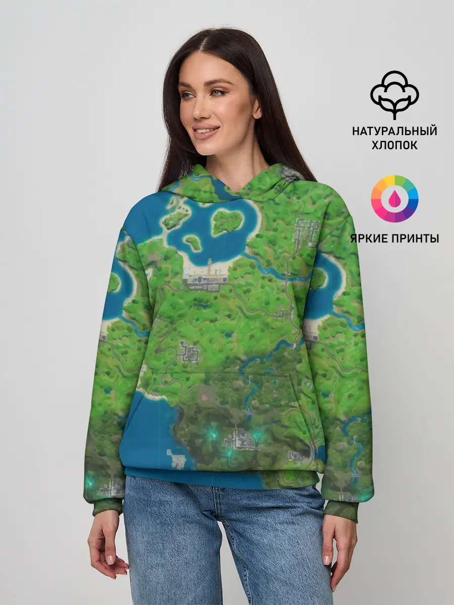 Женское худи / Fortnite карта