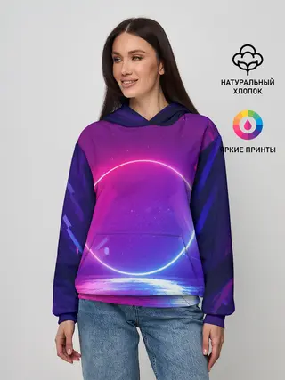 Женское худи / НЕОНОВЫЙ КРУГ
