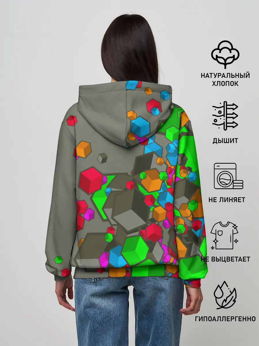 Женское худи / Кубики