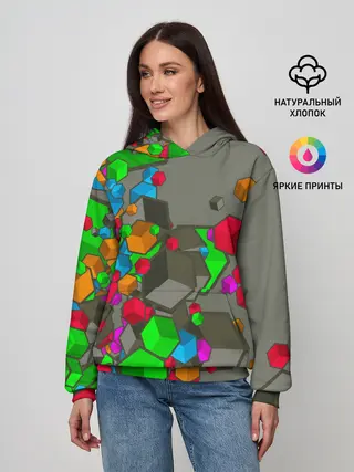 Женское худи / Кубики