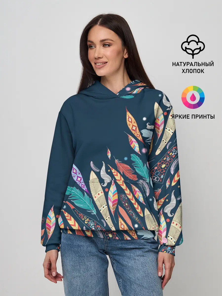 Женское худи / Перья