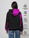 Женское худи / Дзётаро указывает фиолетовые брызги